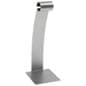 10.5” Flip Menu Holder for Tabletop, Single Ring, Stainless Steel - Silver