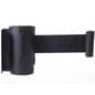 QueuePole.Economy Wall Mounted Retractable 7' Stanchion Belt - Black