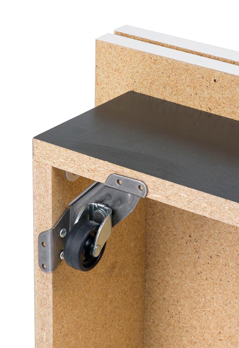 Slatwall Cube with Hidden Wheels