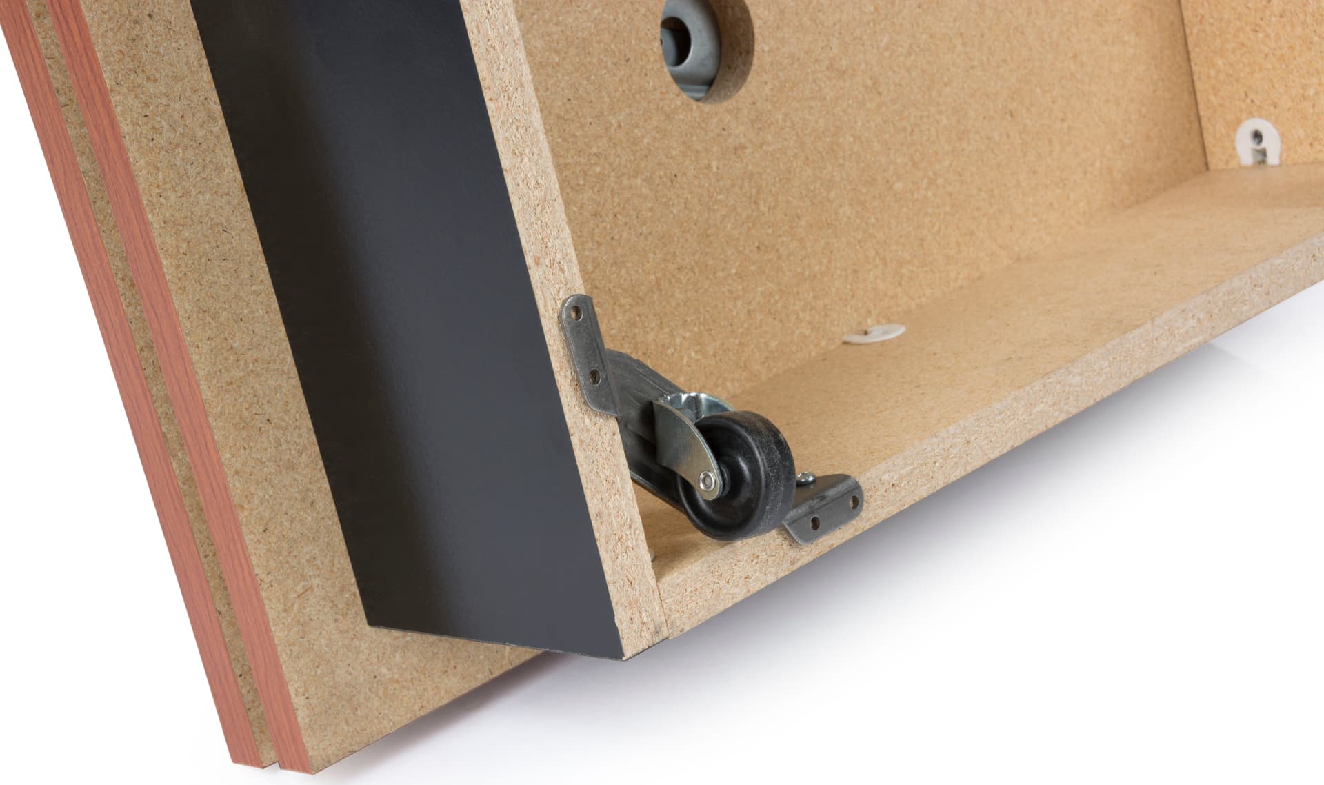 Freestanding Slatwall with Hidden Casters