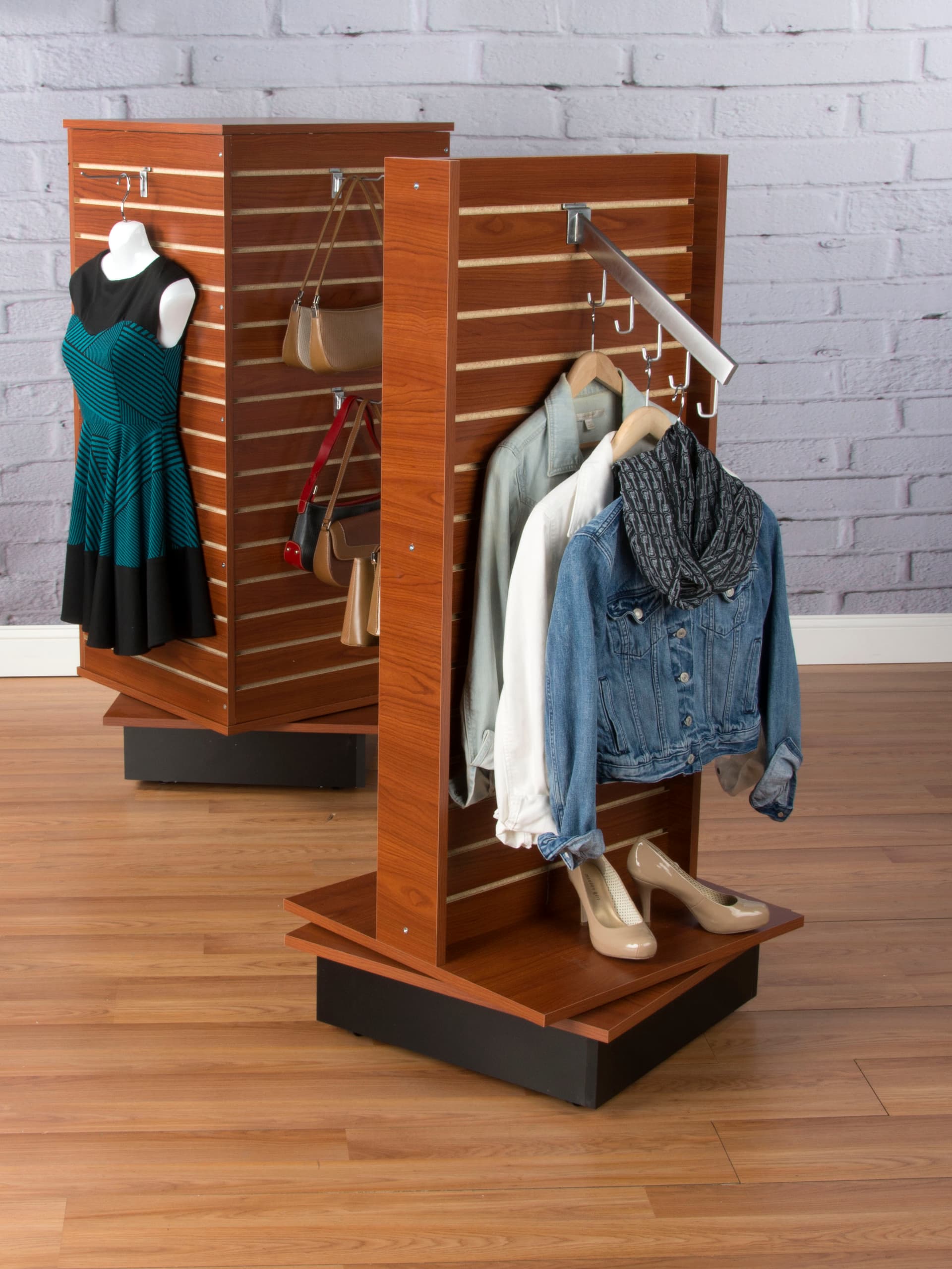 Freestanding Slatwall in Retail Environment