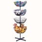 Tiered Wire Dump Bin w/ 4 Rotating Baskets, Floorstanding - Black