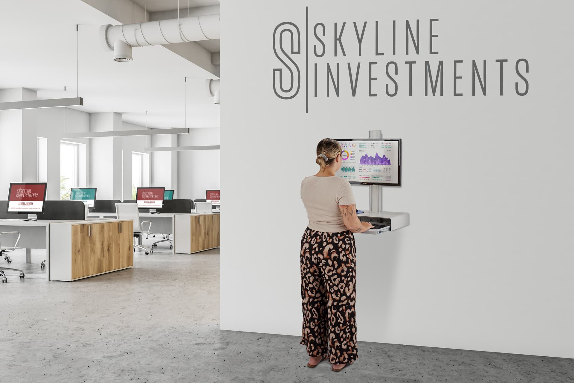 Monitor and keyboard wall mount is excellent in corporate offices 