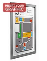 Window poster frame with 8 x 11 poster size area 