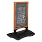 24" x 30" Weighted Sidewalk Sign Stand, Chalkboard & Magnetic, Double Sided - Black