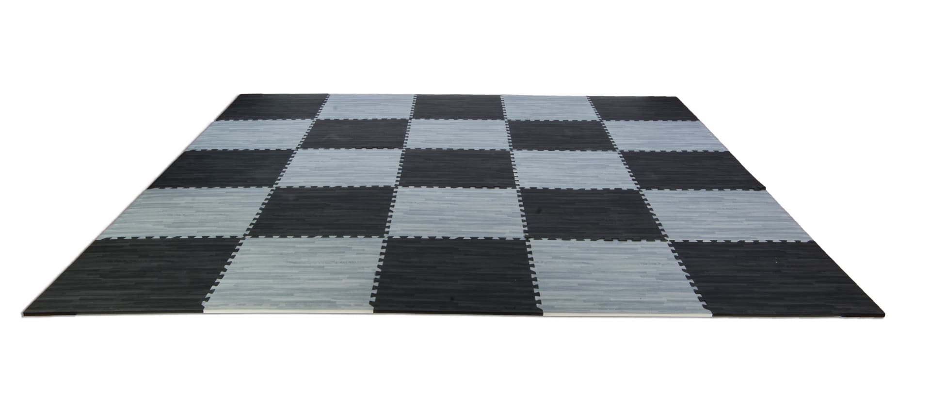 Black & Gray Wood Grain Floor Mats 10' x 10' Area
