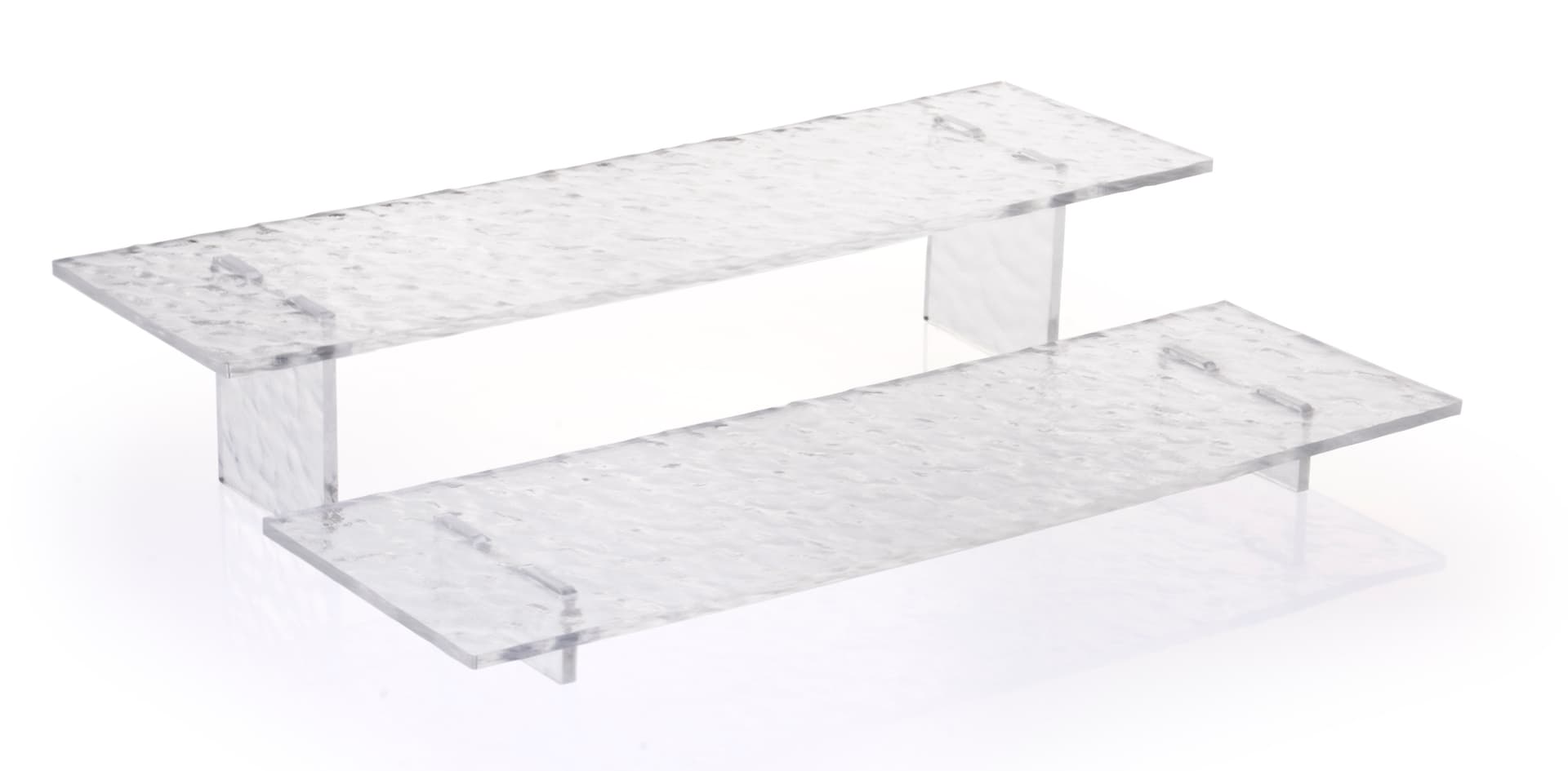 Set of 2 Acrylic Stands with Water Ripple Texture