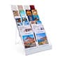 6-Tiered Wire Literature Rack, 4/8.5"w, Tabletop, Header