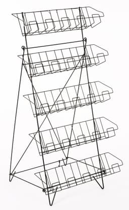 Tiered Book Rack | Literature Wire Stand With Custom Header | Displays2Go