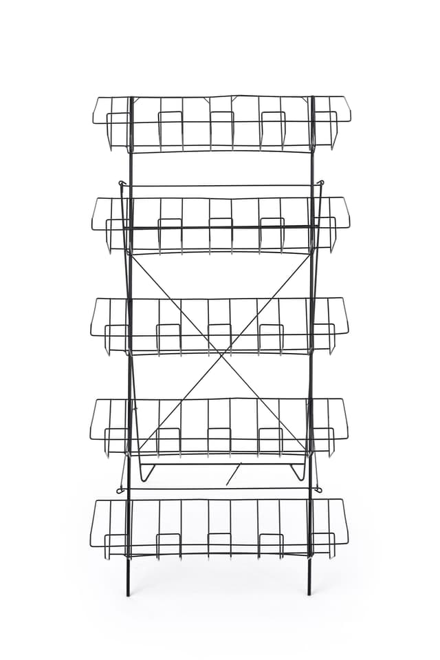 Tiered Book Rack | Literature Wire Stand With Custom Header | Displays2Go