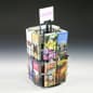 2-Tiered Wire Brochure Rack, Tabletop, Rotating, 16 Pockets fit 4x9 Pamphlets - Black
