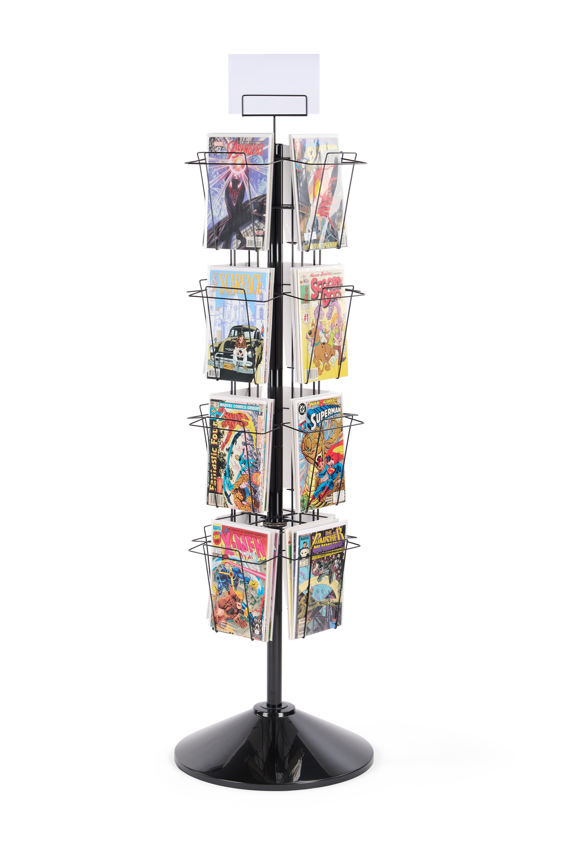 Magazine rack made from lightweight and durable wire
