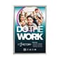 Sign Holder for Window, Snap Frame, Non-Glare Lens, Double-Sided  - Silver