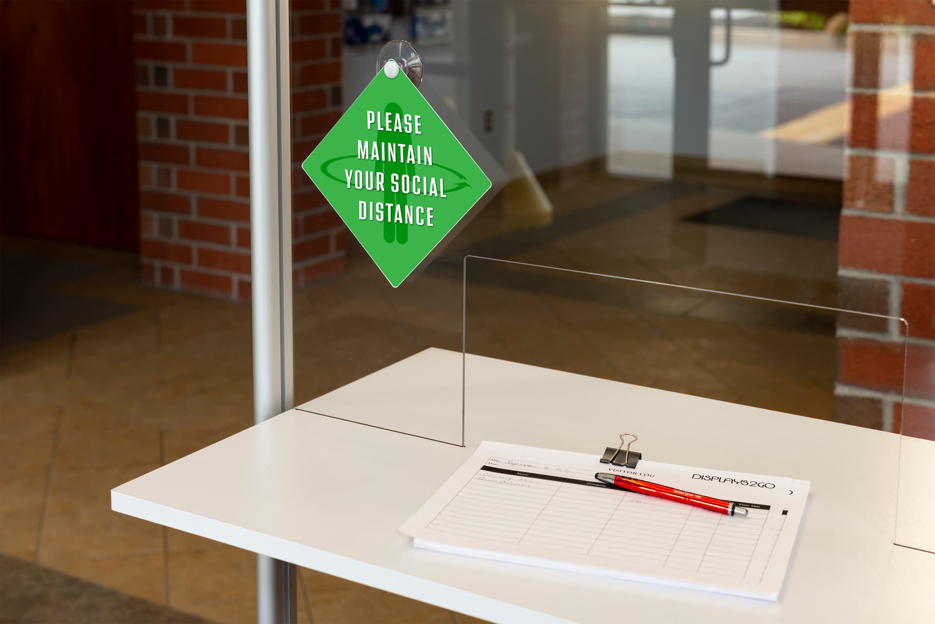 Custom suction cup window signage with full color graphics