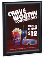 8.5 x 11 Black Snap Sign Frame with Mitered Corners