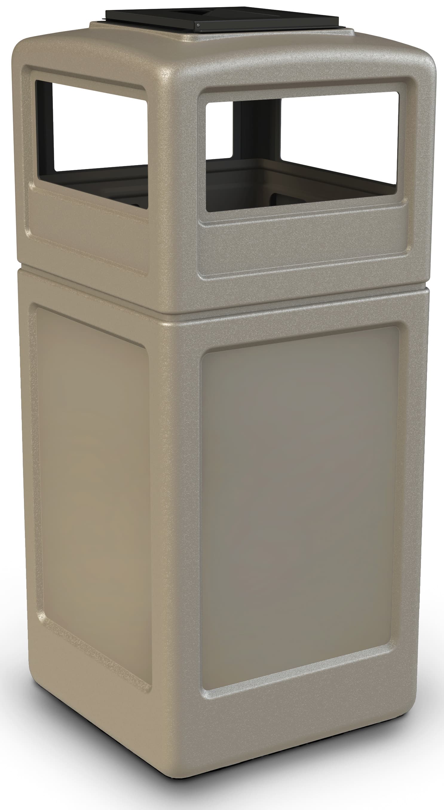 Dual Beige Ash/Tray Receptacle  