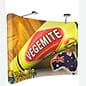 10' Trade Show Display w/ Custom Graphics, Curved, 2 LED Spotights, Portable
