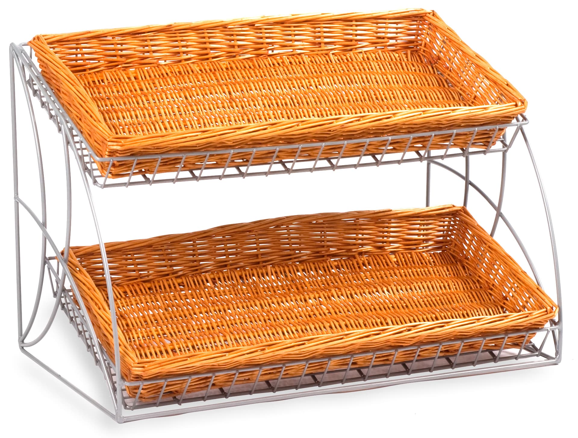Basket Rack w/2 Willow Baskets Included