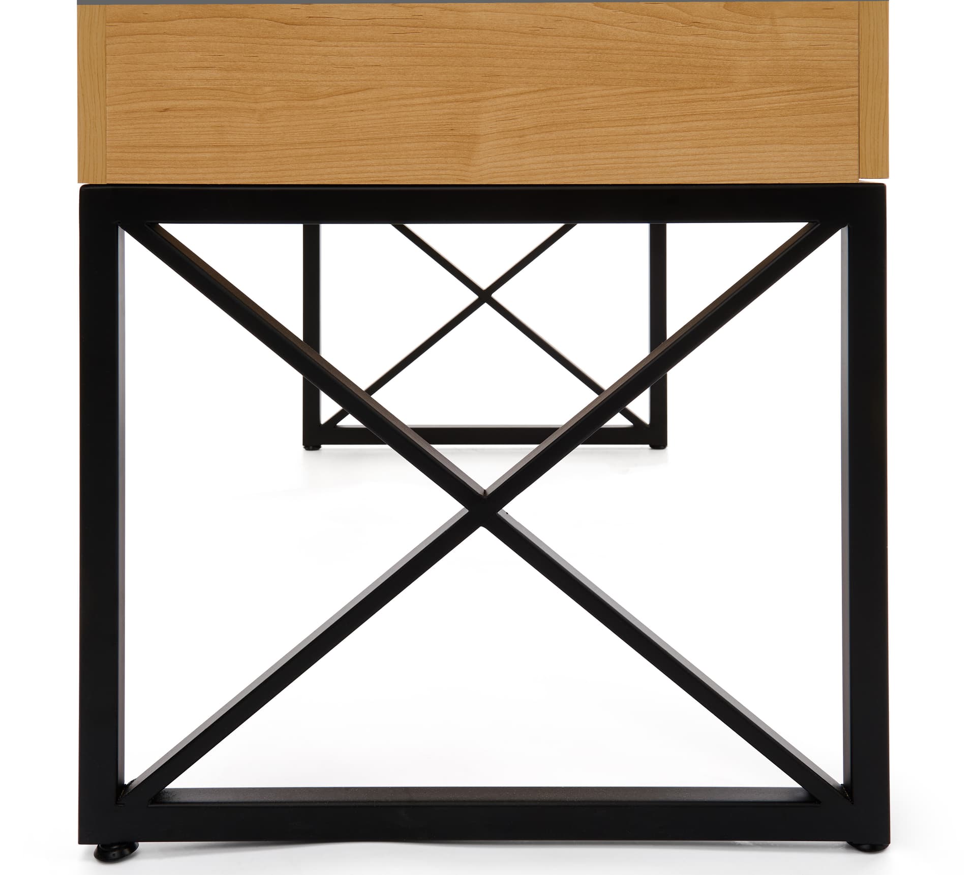 Glass display case with drawers with levelers 