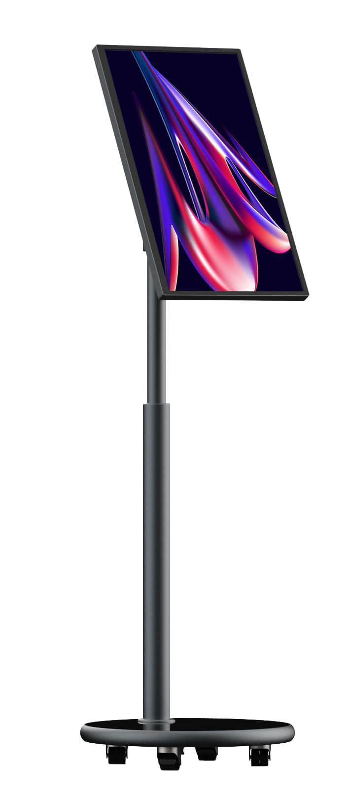 Mobile rechargeable kiosk with 4K LCD screen resolution