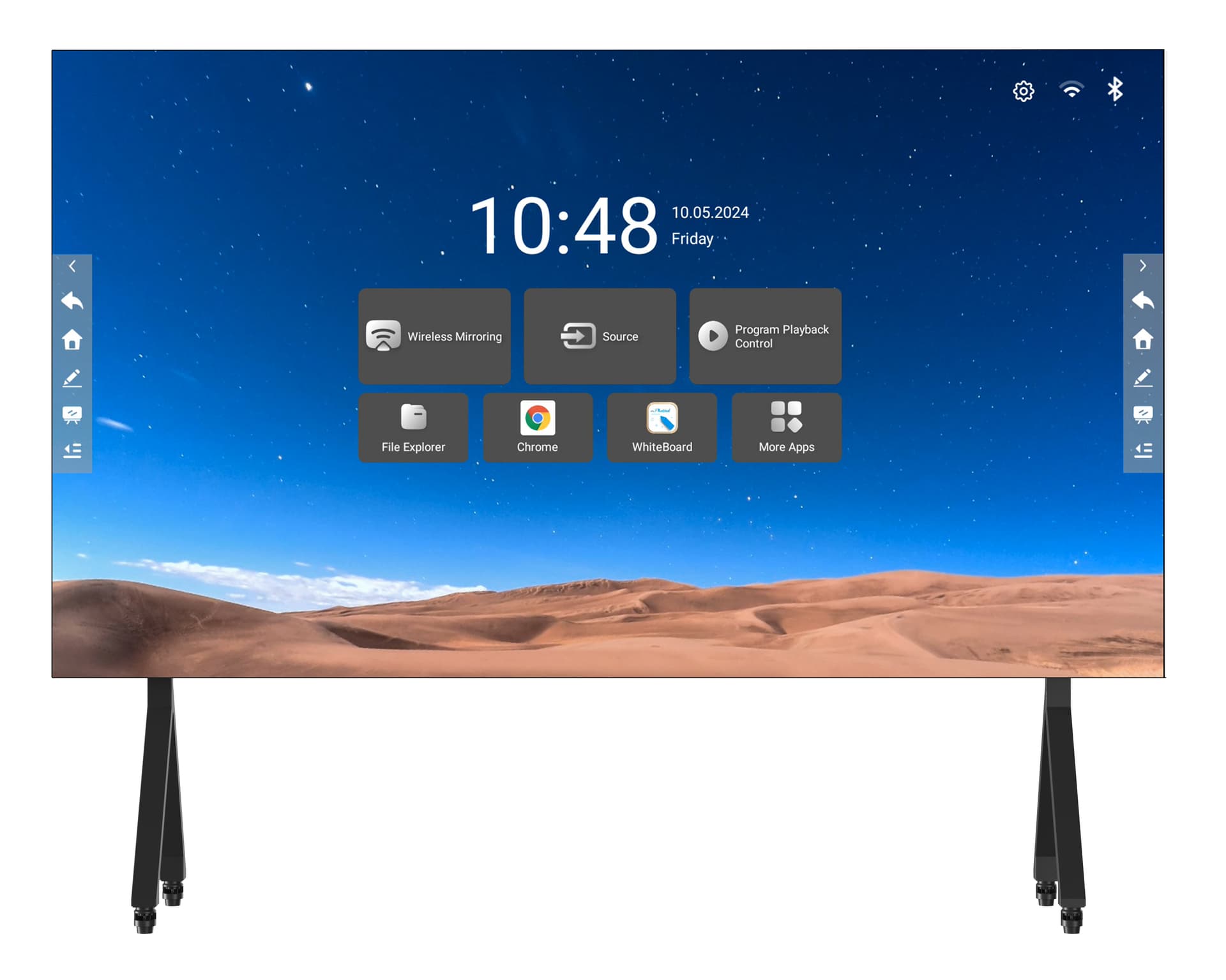 Direct View LED Video Wall showcasing the Android 11 home screen of each unit