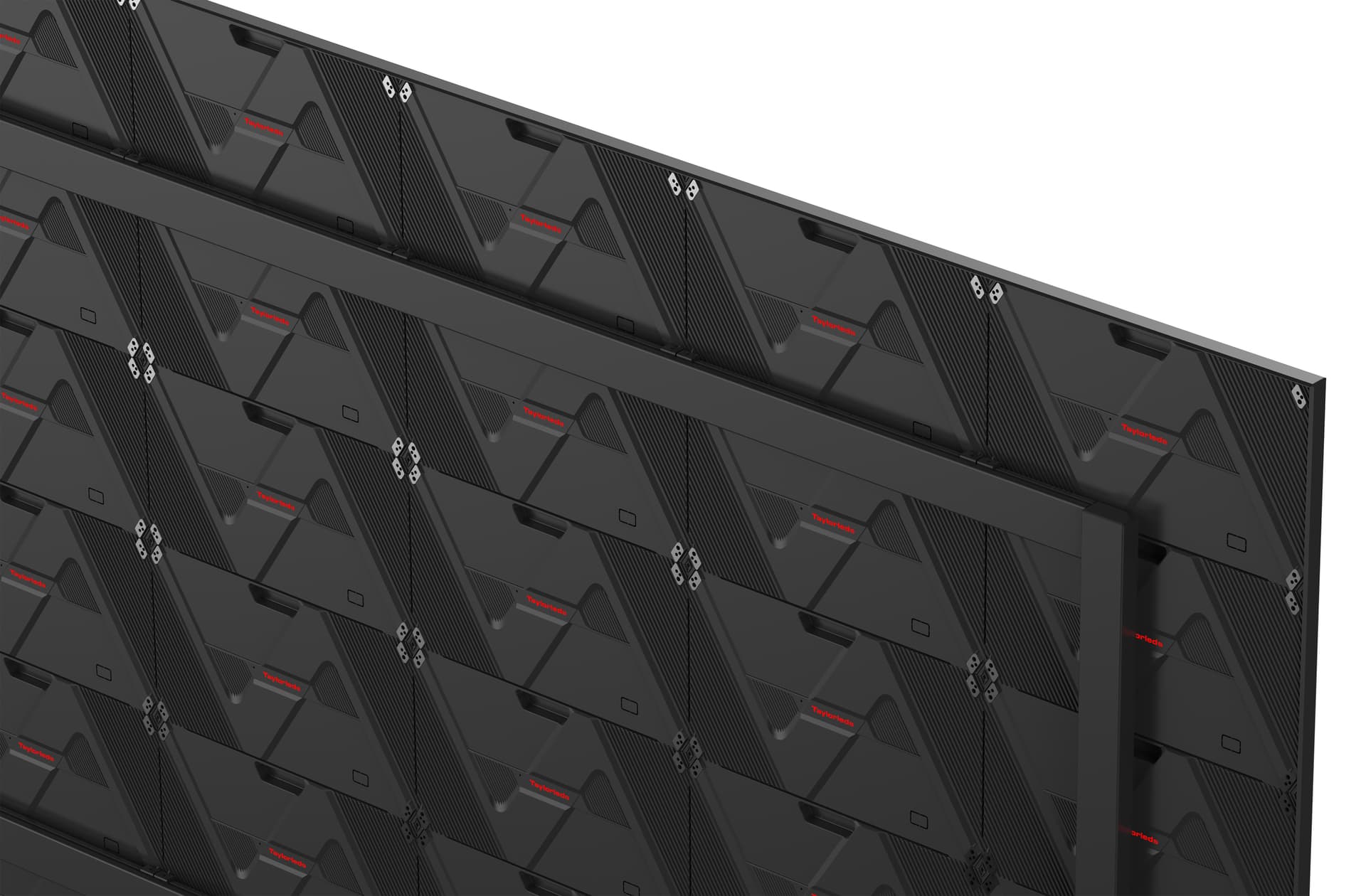 Direct View LED Video Wall with a close-up of the frame and backside of the LED panels