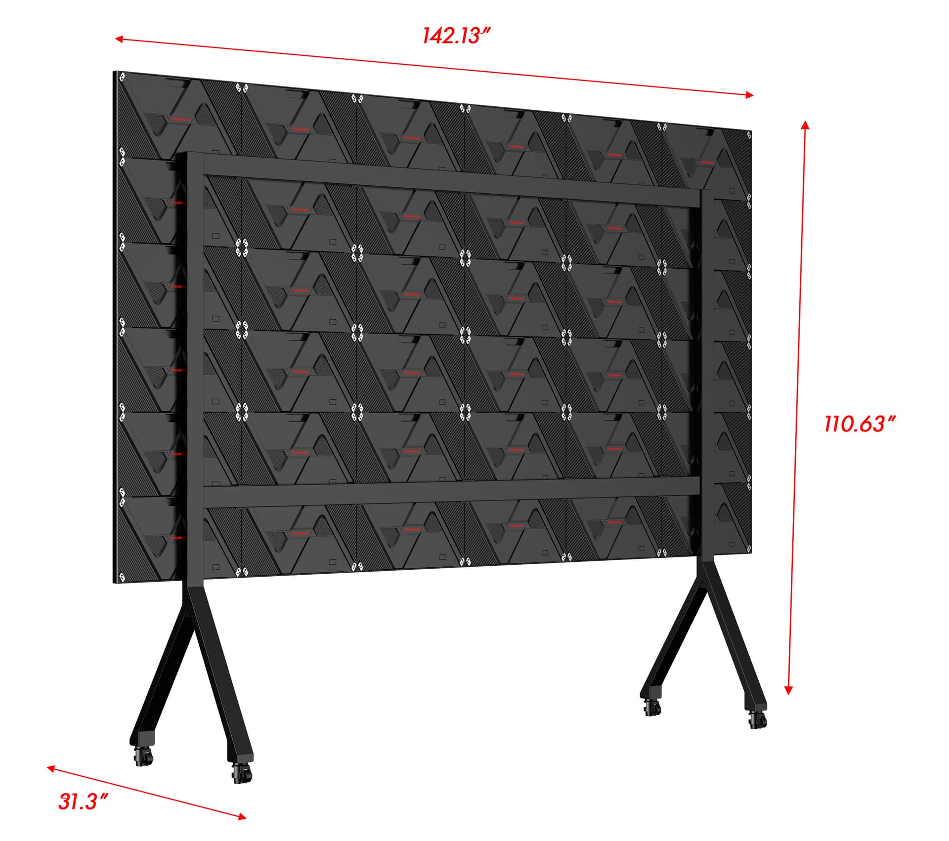 Direct View LED Video Wall with the overall dimensions of 142 inches in width and 110 inches in height