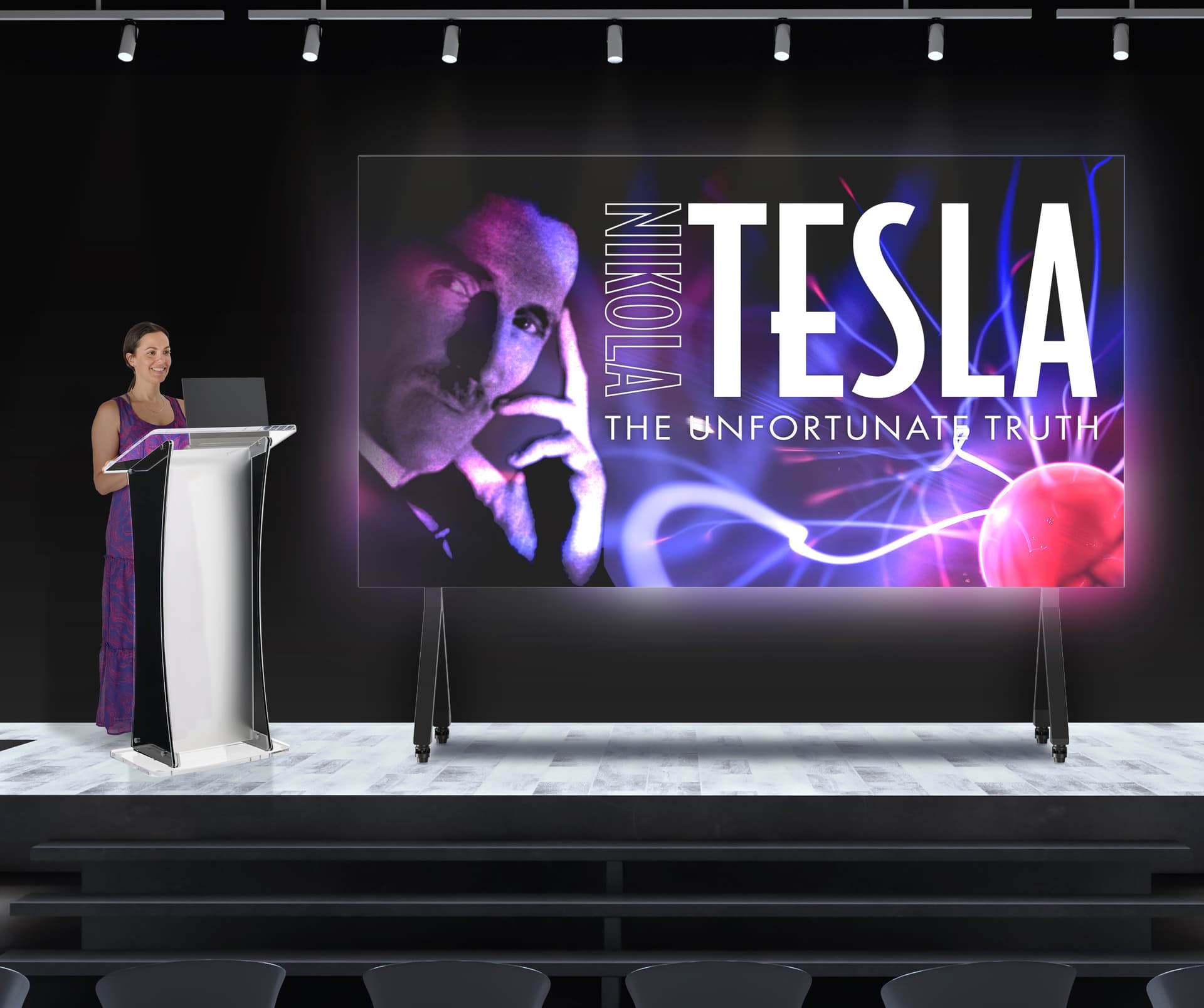 Direct View LED Video Wall being used on a stage in a conference center