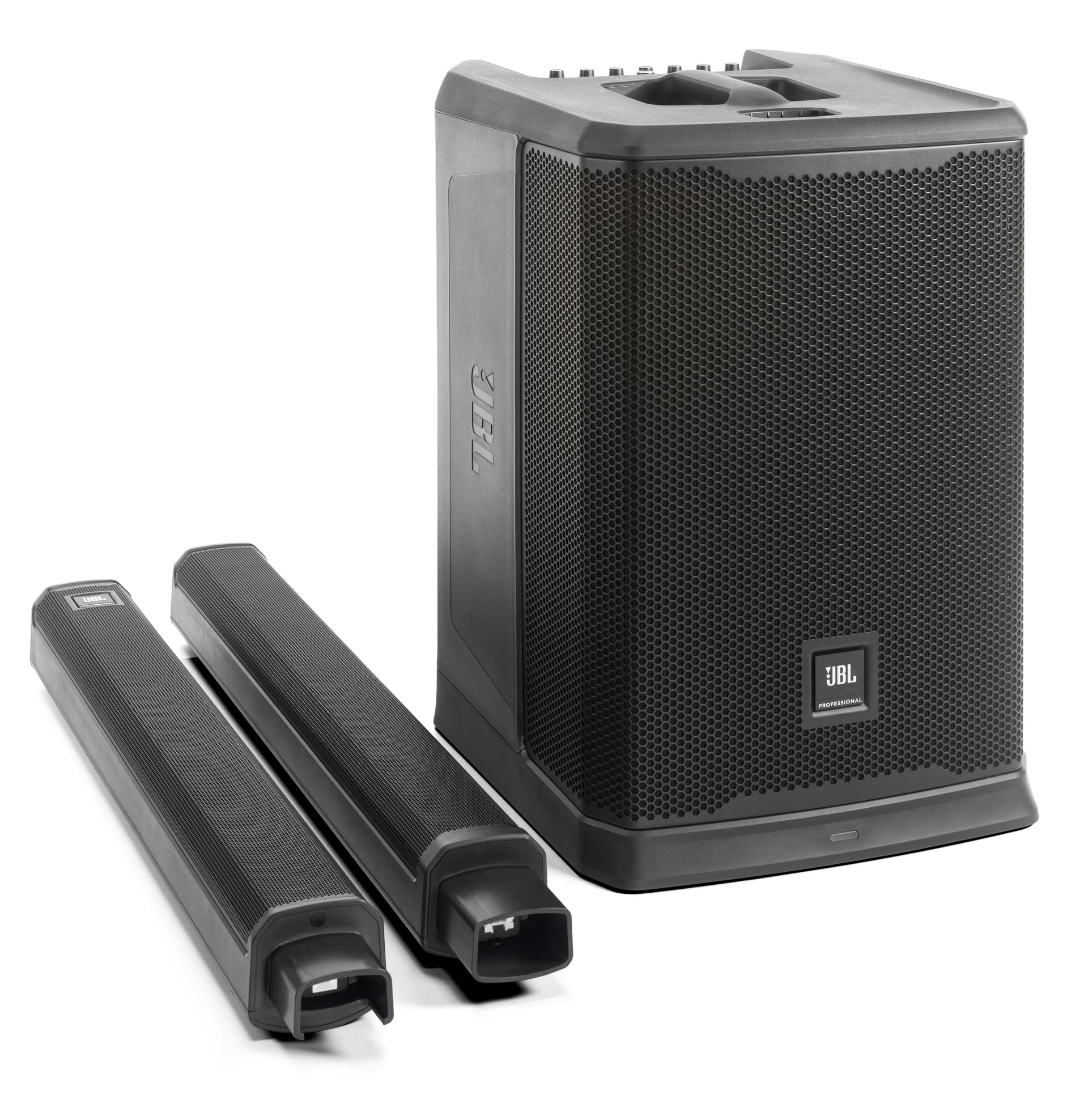 JBL column speakers can be easily and quickly disassembled for transportation 
