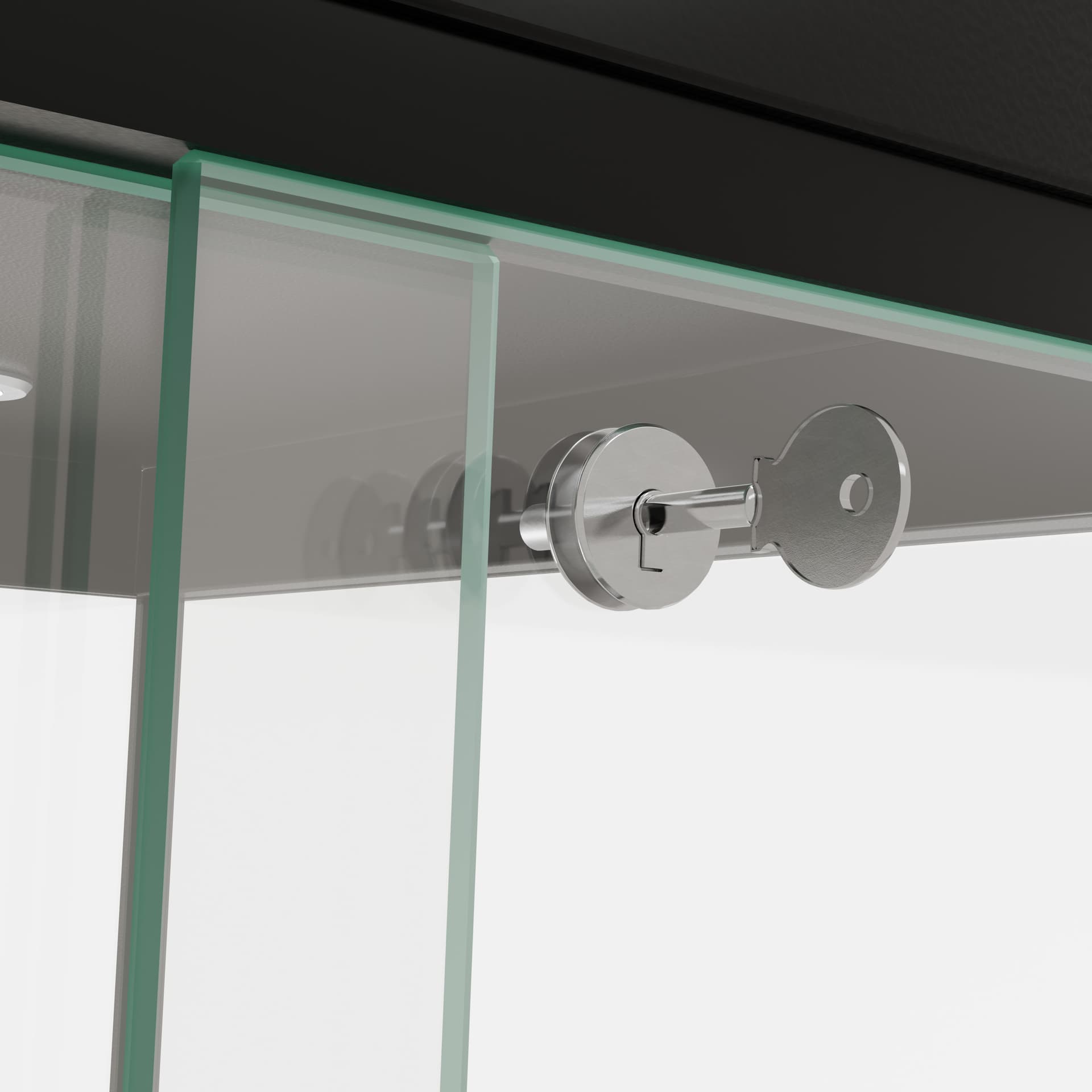 Mannequin display case with lock
