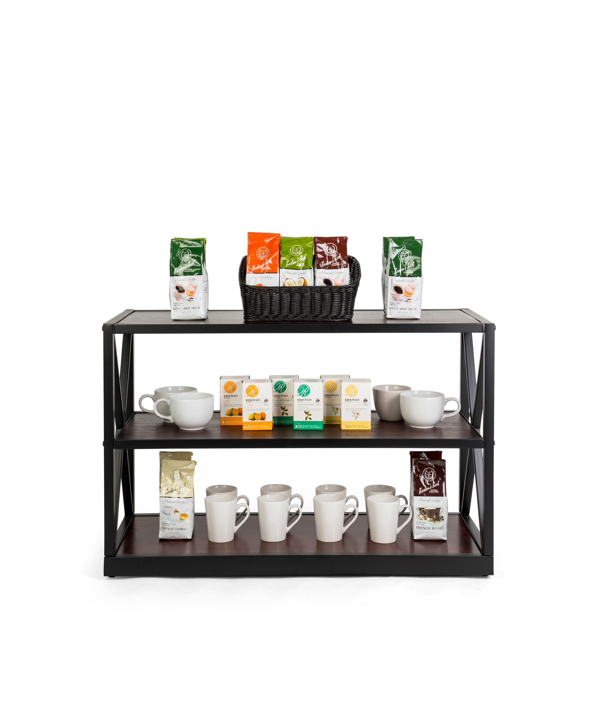 x-frame media bookshelf for organization and display