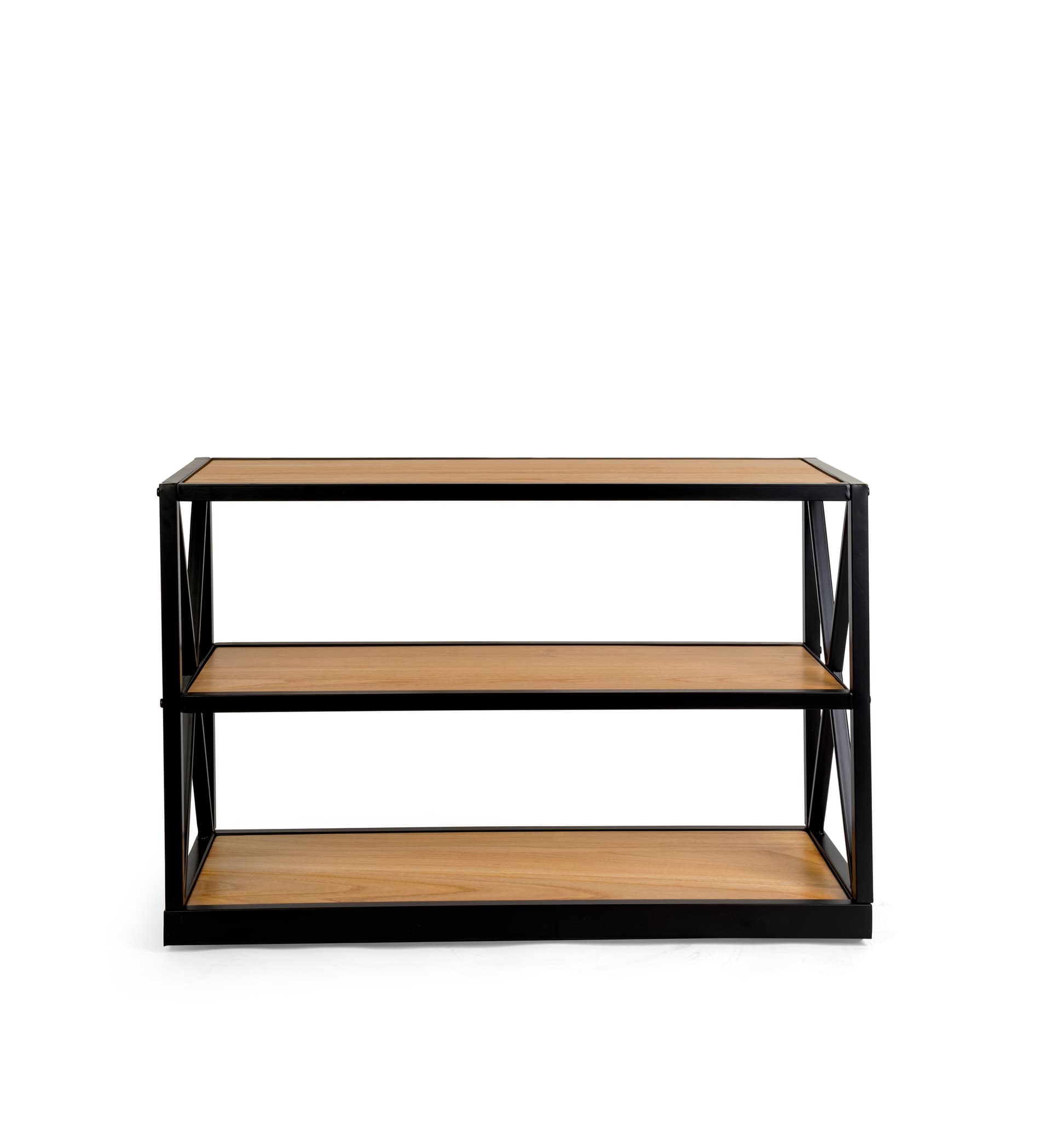 3-tier natural colored french industrial console shelf