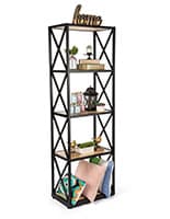 Paulownia industrial rustic 5-tier shelving unit