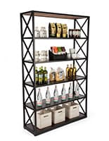Dark brown etagere x shelves