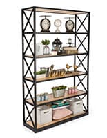6-tier rustic ironworker industrial shelves