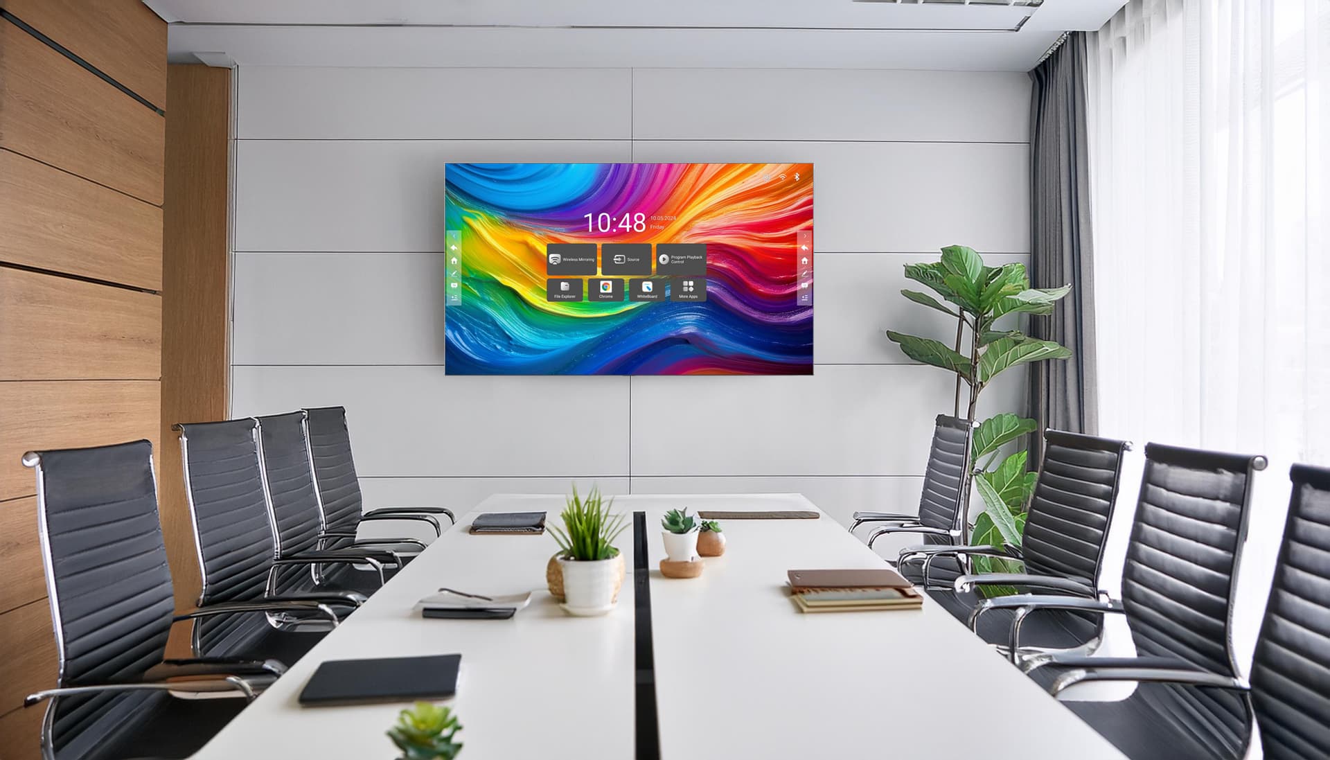 Direct view LED video wall with a 1920 by 1080 resolution, perfect for corporate office spaces