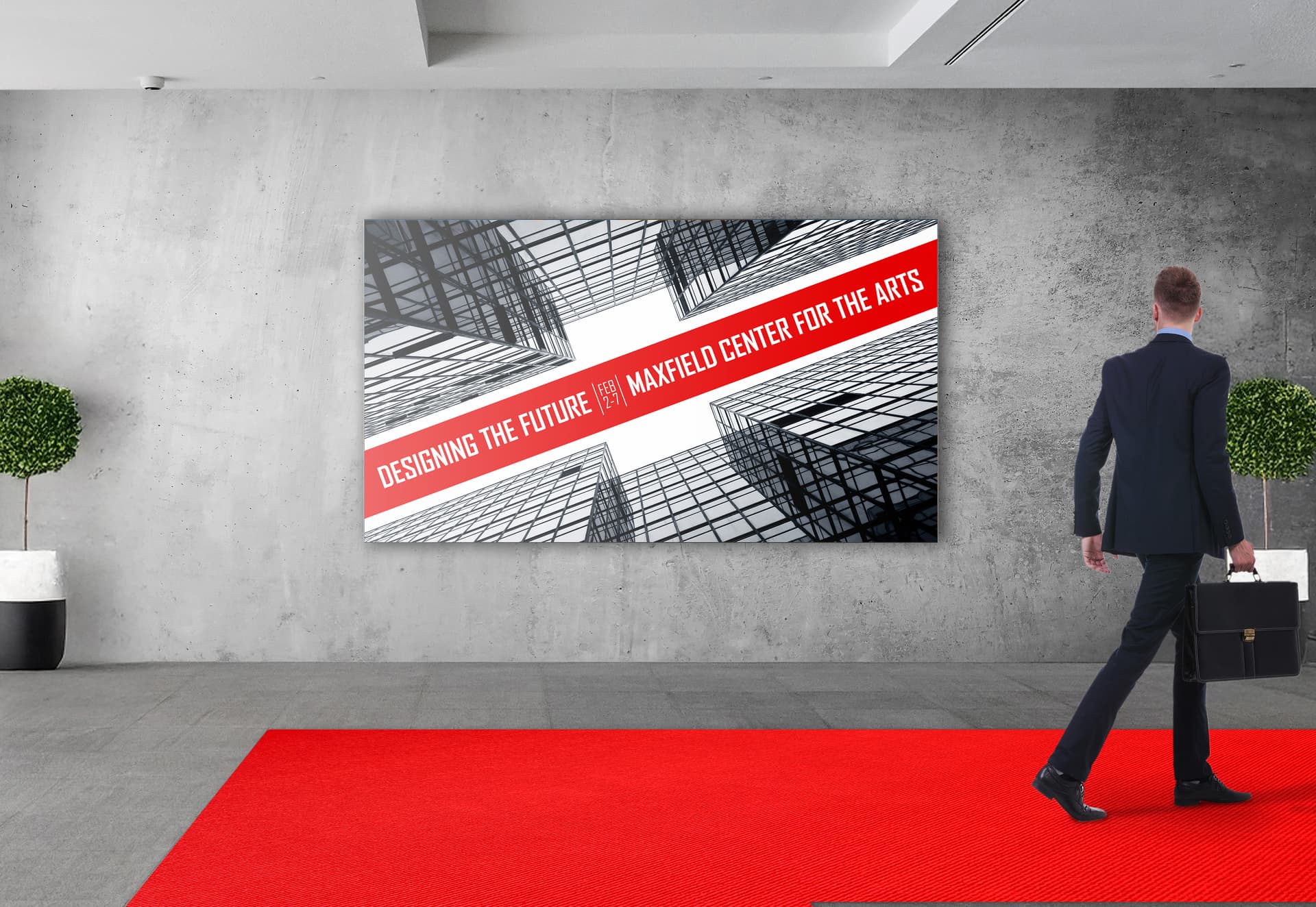 Direct View LED Video Wall being displayed in at a conference center