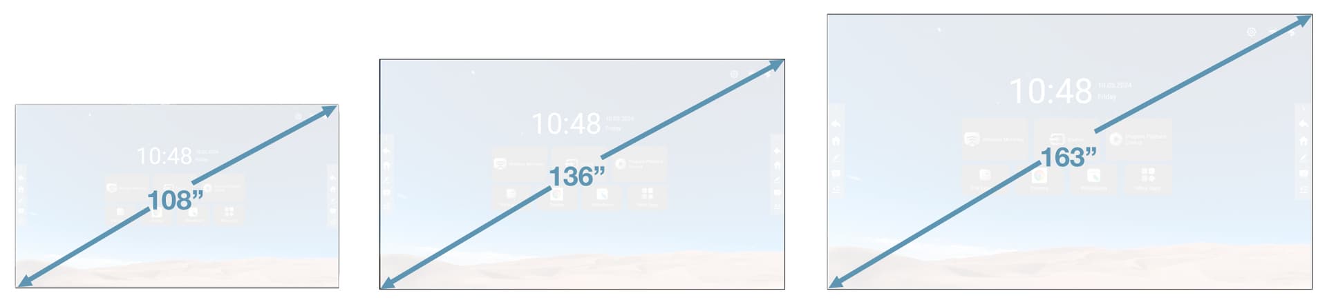 Direct view LED video wall with three different sizes to choose from
