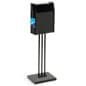 Metal Ballot Box with 2 Side Pockets & Lock, Floorstanding - Black