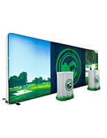 10x20 lightbox trade show booth package with LED backlighting