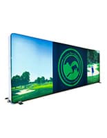 20' backlit trade show backdrop with pillowcase style zip-on graphics