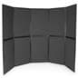 Display panels for exhibitions shown with black fabric on the reverse