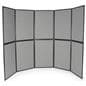 Gray display panels for exhibitions come in 10 sections 
