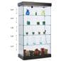 Frameless retail cabinet with 4 glass shelves