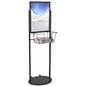 Black 18 x 24 Mobile Poster & Literature Stand, Powder Coated