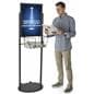 Black 18 x 24 Mobile Poster & Literature Stand, Floorstanding