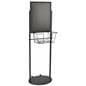 Black 18 x 24 Mobile Poster & Literature Stand with Wire Basket