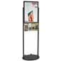 Black 18 x 24 Mobile Poster Stand with 4 Brochure Pockets with PVC Inserts 