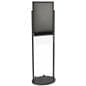 Black 18 x 24 Wheeled Poster Display with 8 Pamphlet Pockets with Top Load Insert 