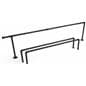 Wall Mounted Pipe Outrigger Add-On Unit with 2 Hangrails 